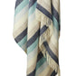 Coastal Stripe Blue & Beige Wool Blanket / Throw