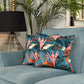 Tropical Variegated  Leaf - Turquoise Blue
