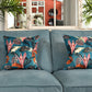 Tropical Variegated  Leaf - Turquoise Blue