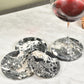 Solid Marble Coasters - Black Zebra