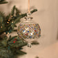 Diamonds Handblown Glass Bauble - Multi & Silver Colour - Large