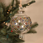 Diamonds Handblown Glass Bauble - Multi & Silver Colour - Large