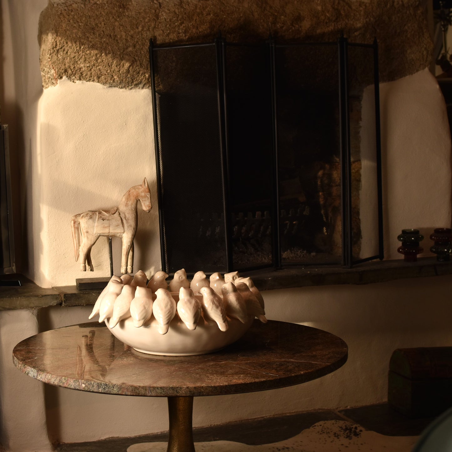 Owls and Birds Bowl - Cream