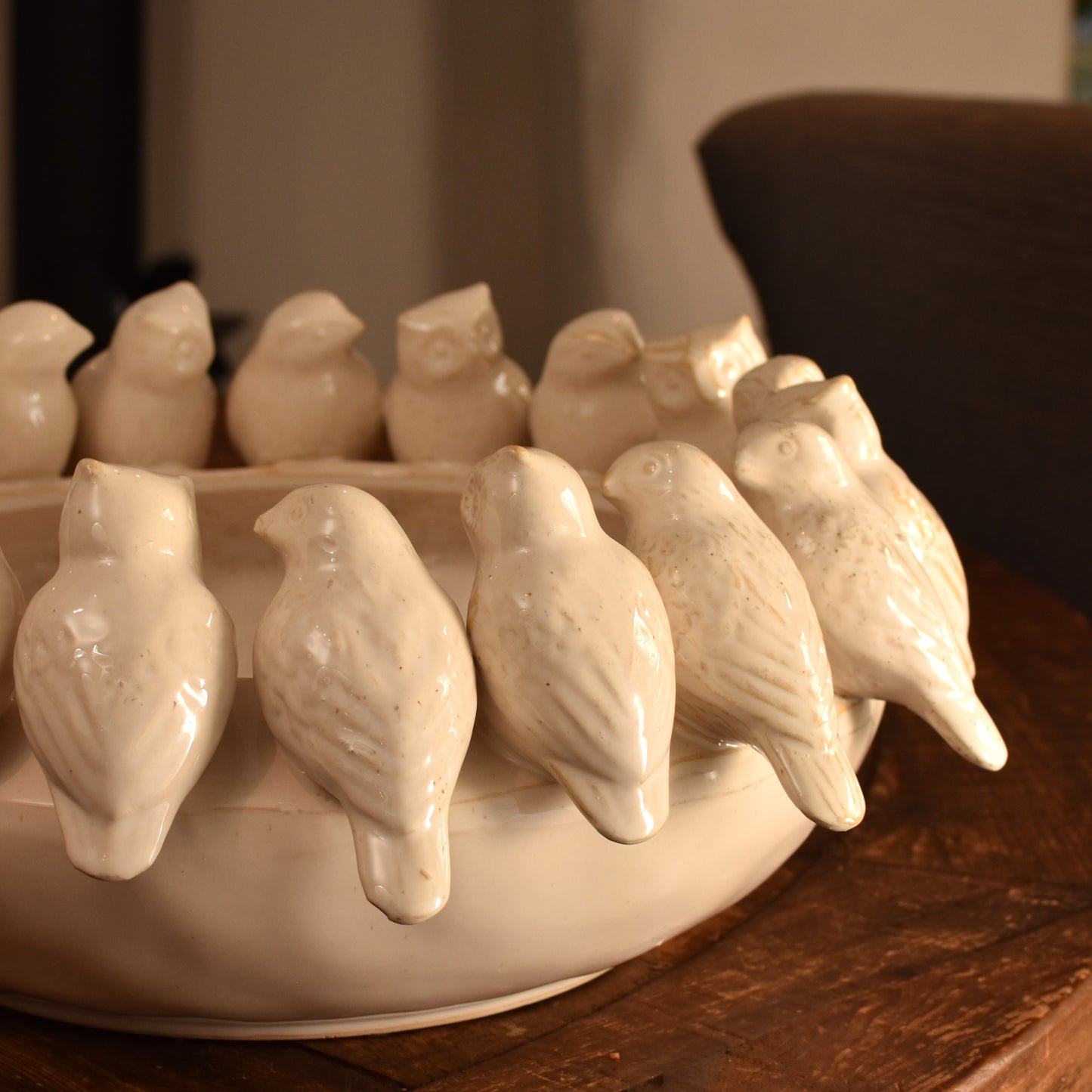 Owls and Birds Bowl - Cream