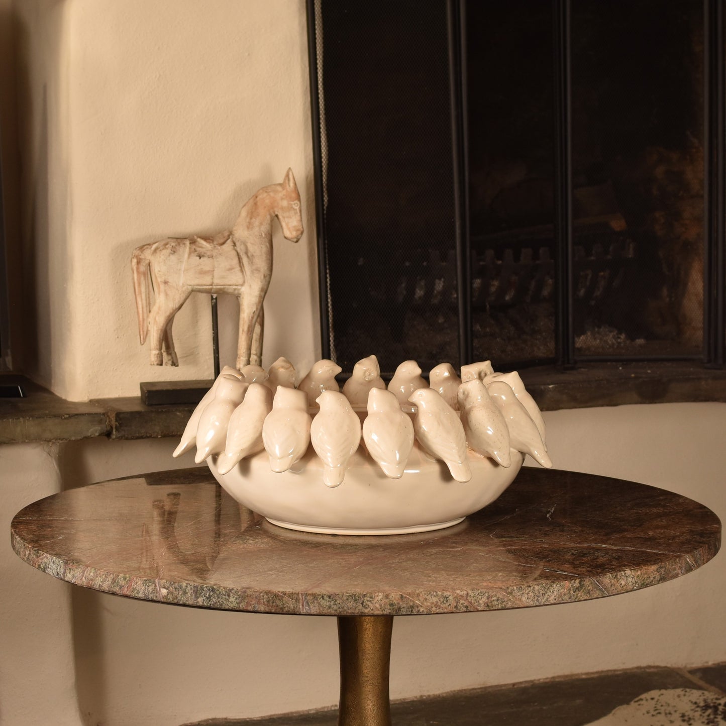 Owls and Birds Bowl - Cream