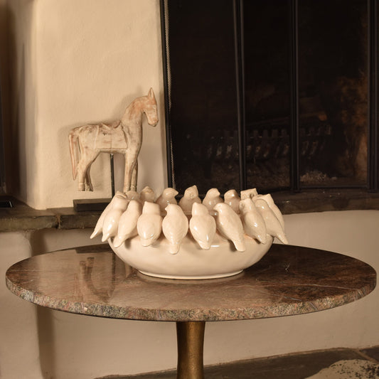 Owls and Birds Bowl - Cream