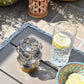 Bobble Design Glass LED Battery Light - Smoky Grey