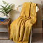 Golden Mustard Fleece Throw