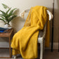 Golden Mustard Fleece Throw