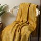 Golden Mustard Fleece Throw