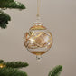 Gatsby Handblown Glass Bauble - Amber & Gold - Large