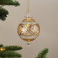 Gatsby Handblown Glass Bauble - Amber & Gold - Large