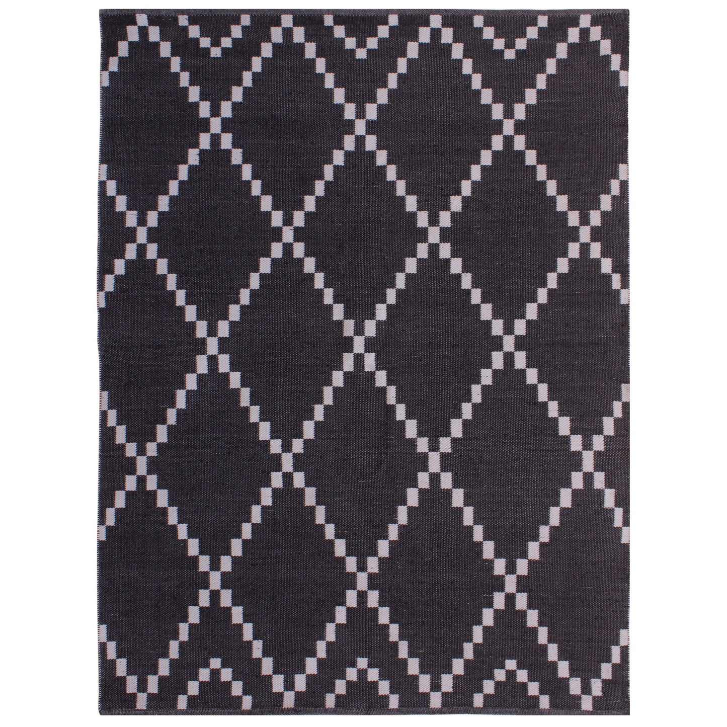 Arrullo - Jacquard Woven Floor Rug - Ivory and Charcoal - 160x230cm
