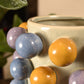 Bobble Pom Pom Vase - Grey