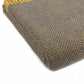 Navy & Mustard Herringbone Wool Blanket / Throw