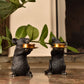 Mice T Light Holders - Aged Black and Gold