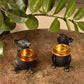 Mice T Light Holders - Aged Black and Gold