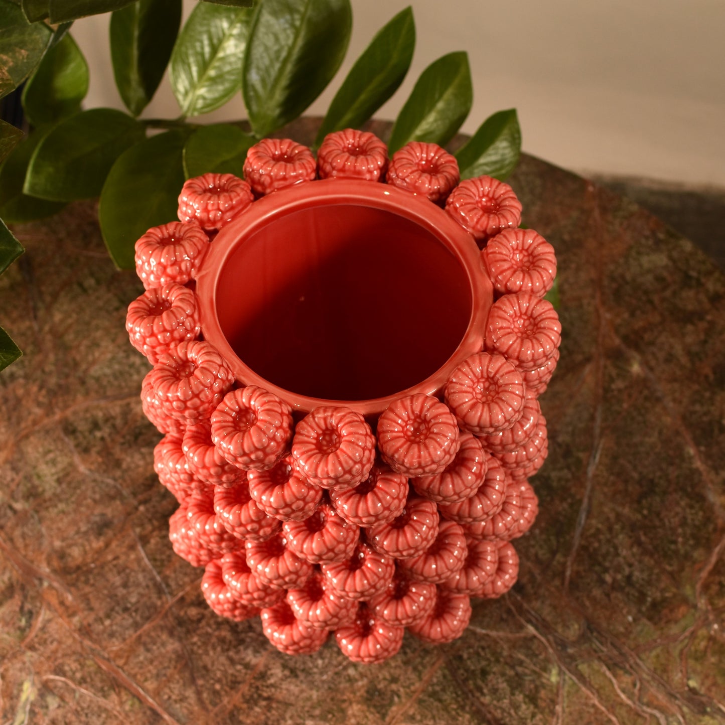 Raspberry Vase