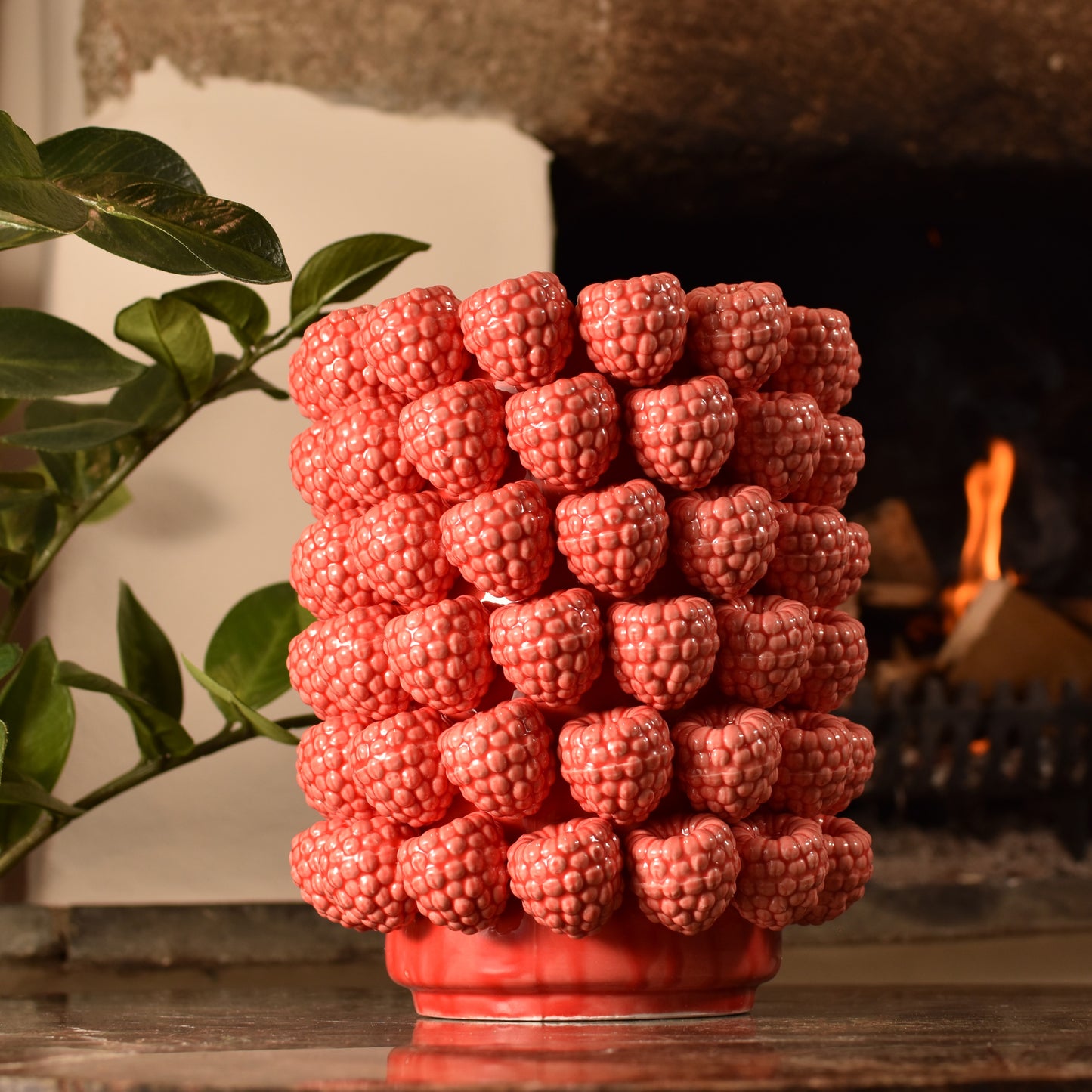 Raspberry Vase