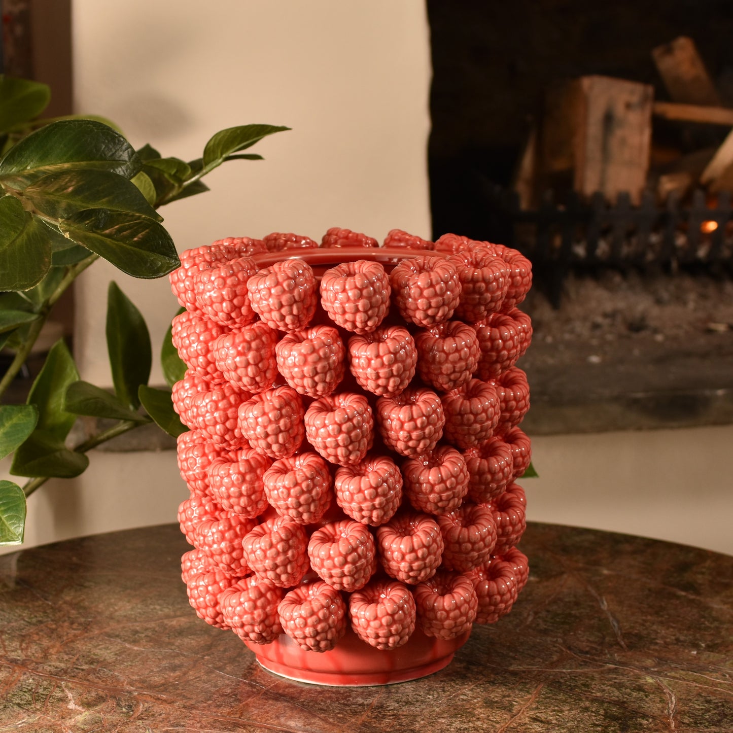 Raspberry Vase
