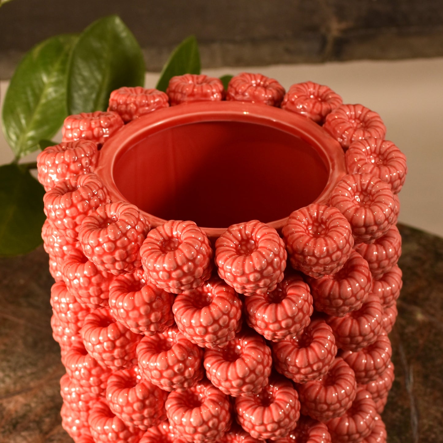 Raspberry Vase