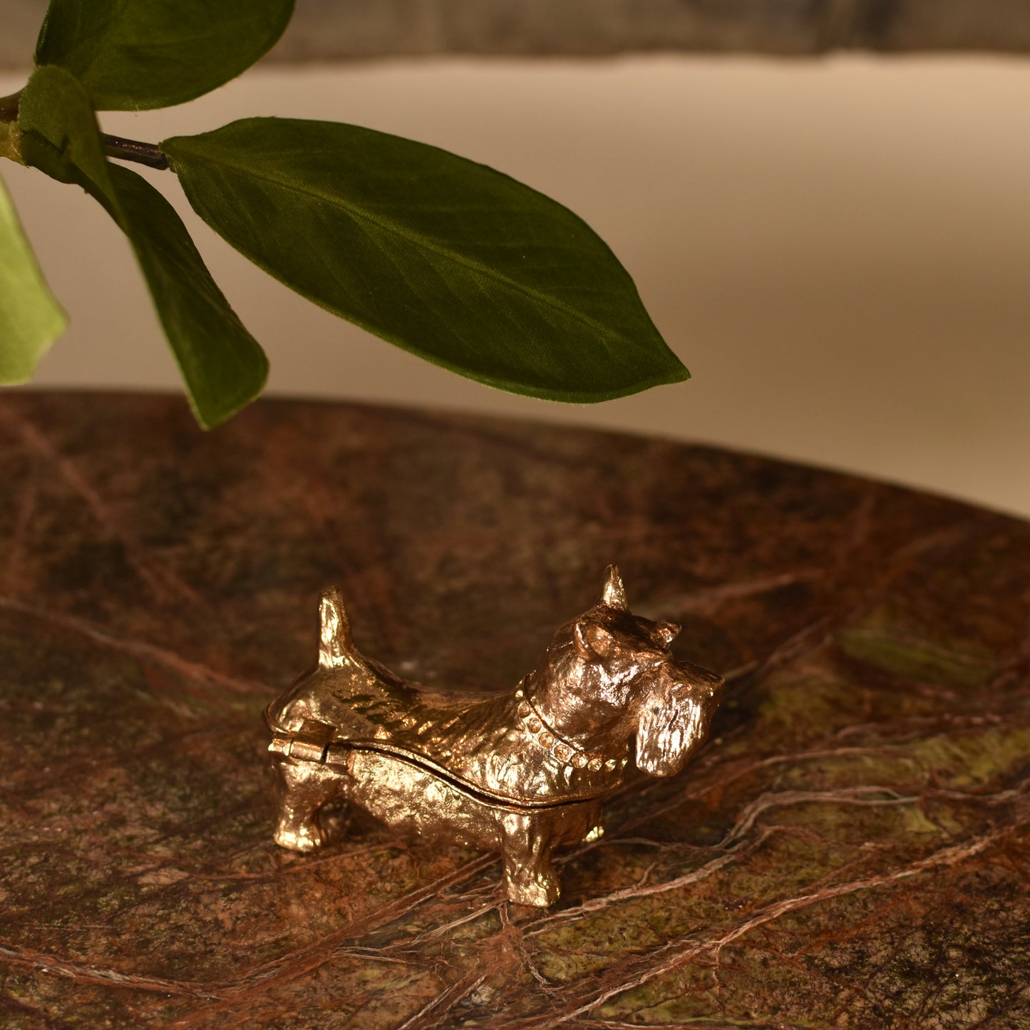 Terrier Dog Trinket Pox - Gold