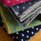 Sea Green & Yellow Dot Pure Wool Throw 200cm