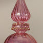 Spiral Droplet - Egyptian Glass Bauble - Pink & Gold - Large