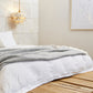 Grey Waffle Pure Wool Throw / Blanket 240cm