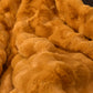 Faux Rabbit Fur Throw - Golden Amber