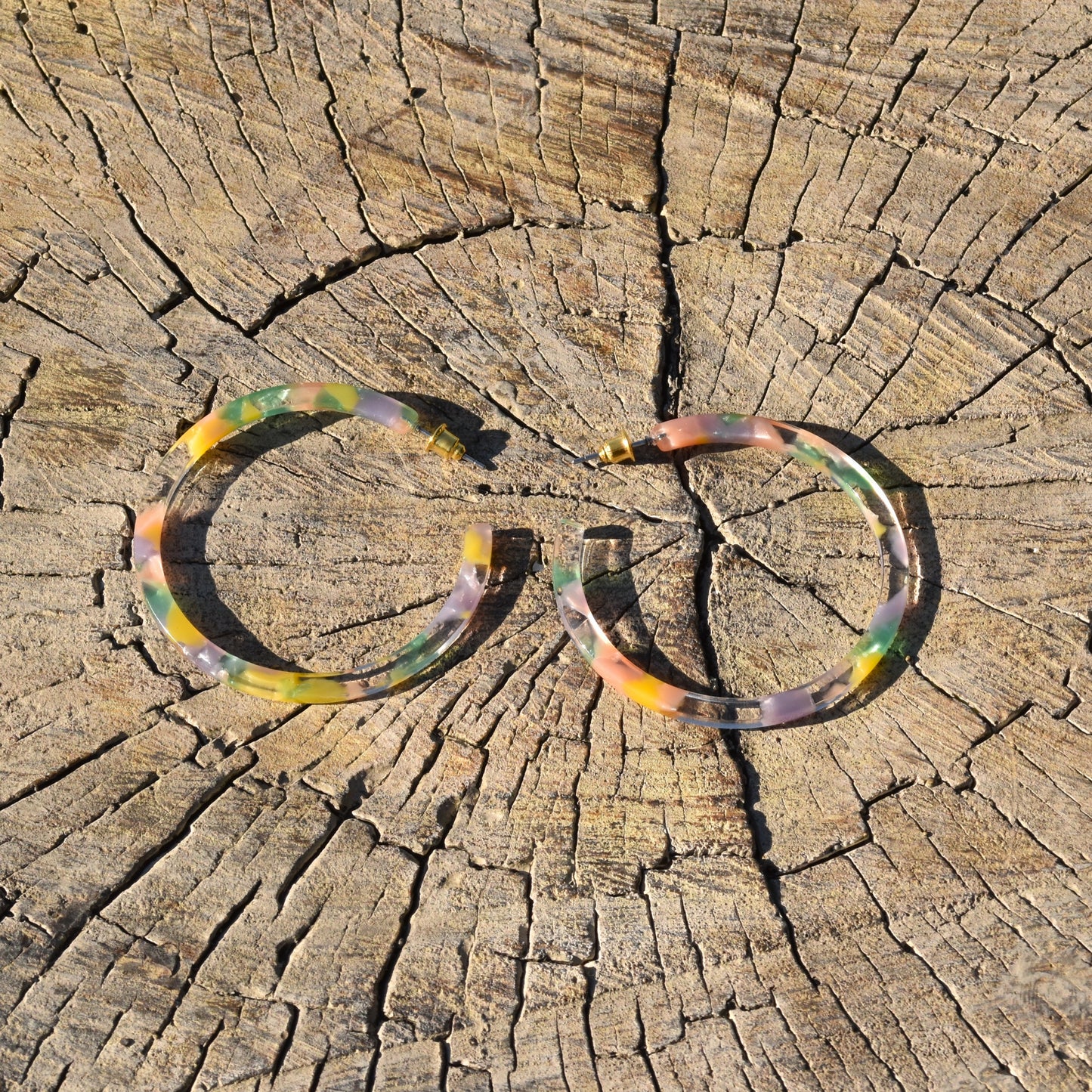 Levonna Large Hoop Earring - Summer Pastels
