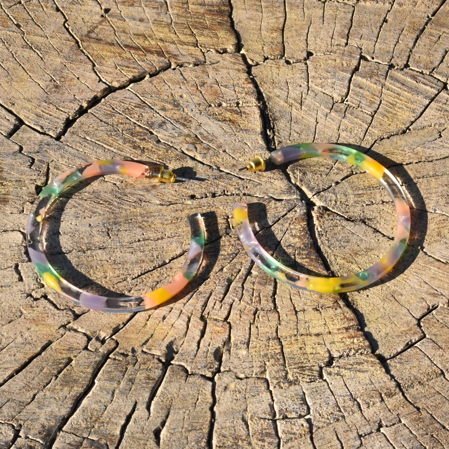 Levonna Large Hoop Earring - Summer Pastels