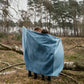 Blue Two Tone Block Throw