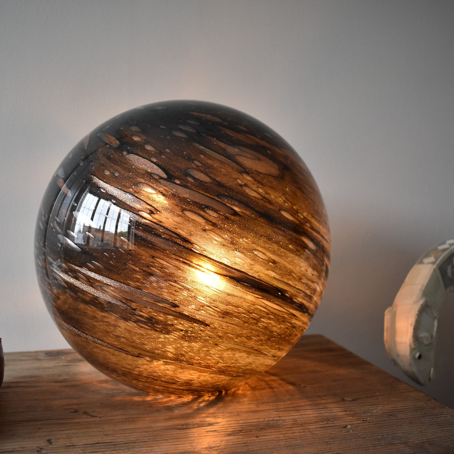 Meteorite Glass Lamp - Sphere Large