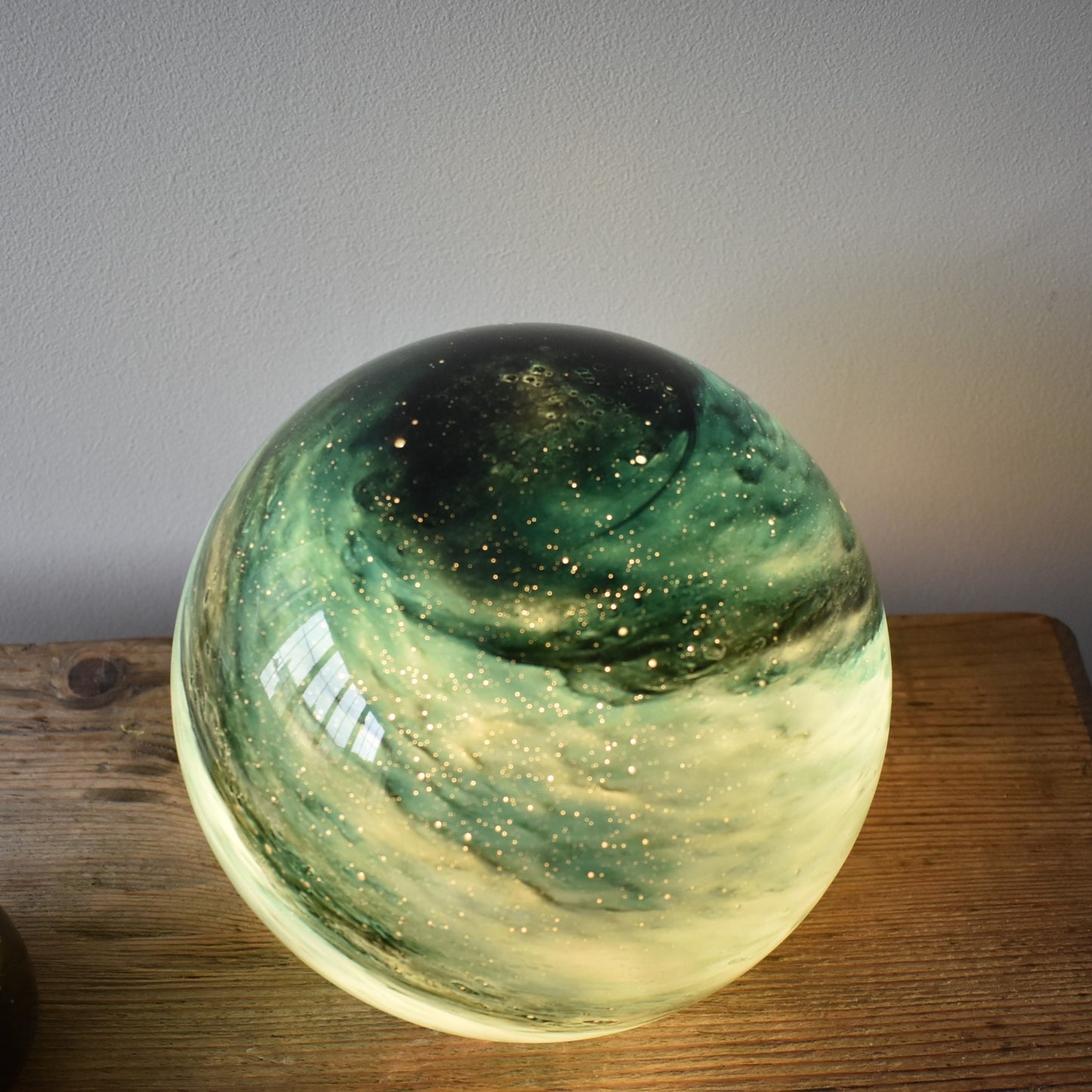 Waves Handblown Glass Lamp - Sphere Small