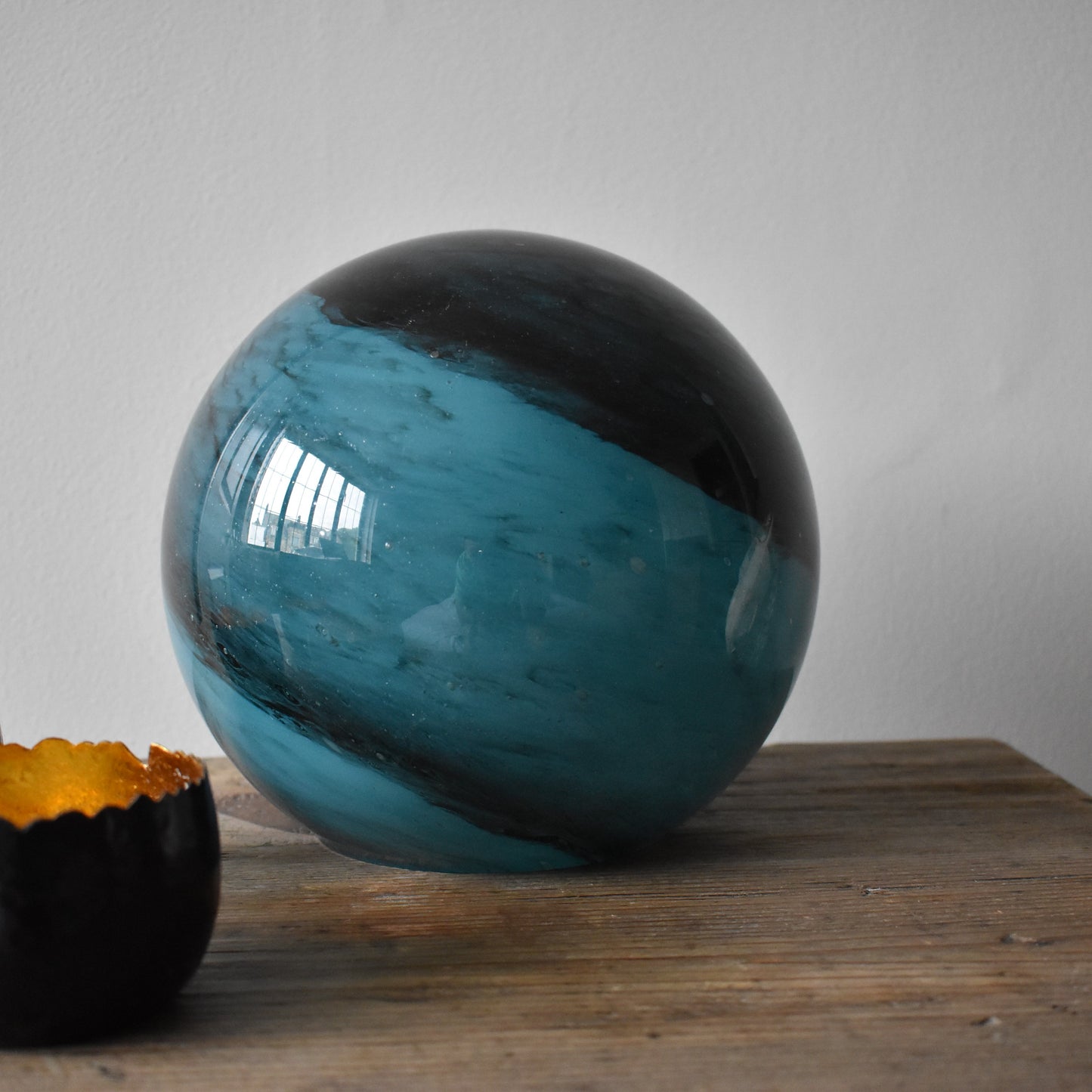 Waves Handblown Glass Lamp - Sphere Small