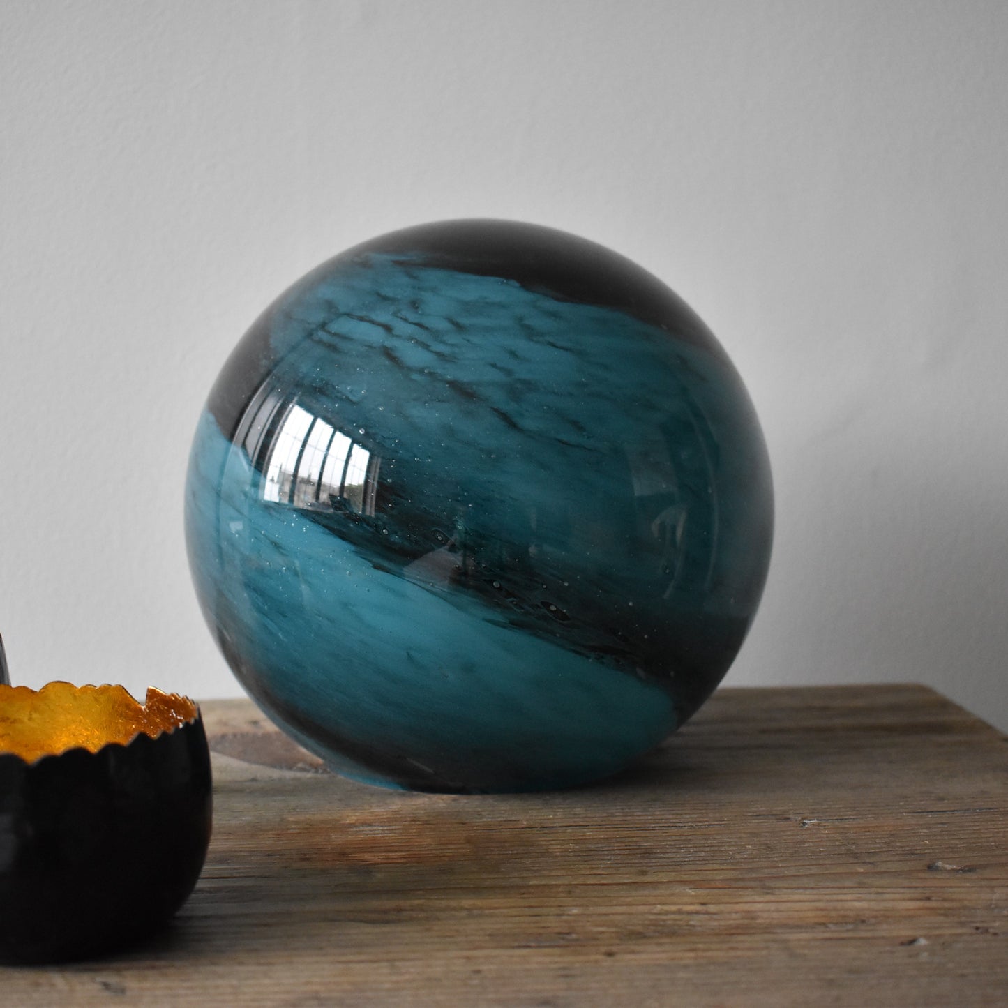 Waves Handblown Glass Lamp - Sphere Small