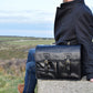 Black Executive Leather Briefcase - Laptop & Tablet Friendly