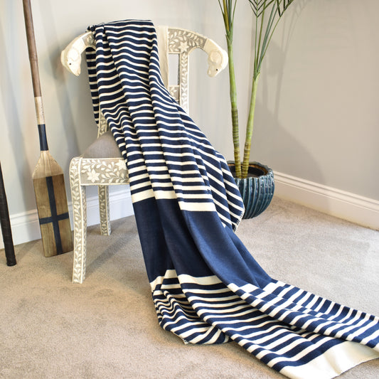 Blue Stripe Throw