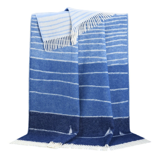 Sailing Boats Throw - Blue