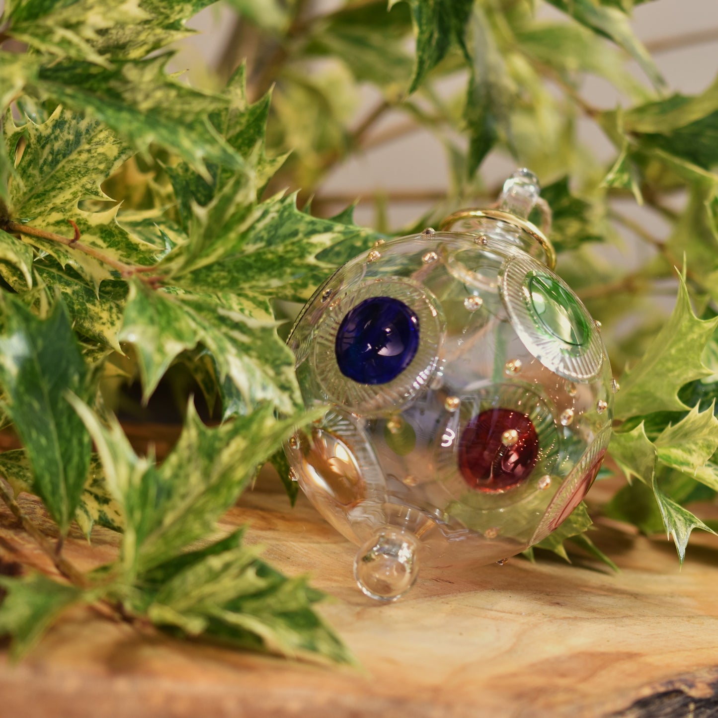Disco Smarties Handblown Glass Bauble - Multi Colour - Large