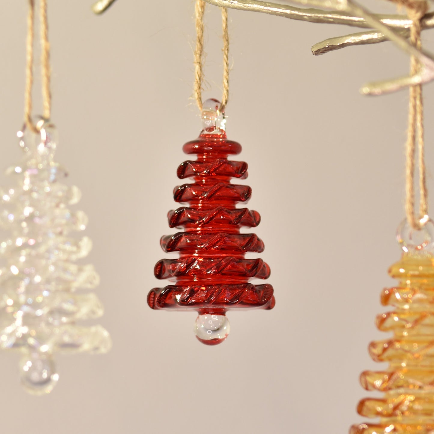 Tree - Egyptian Glass Decoration - Red