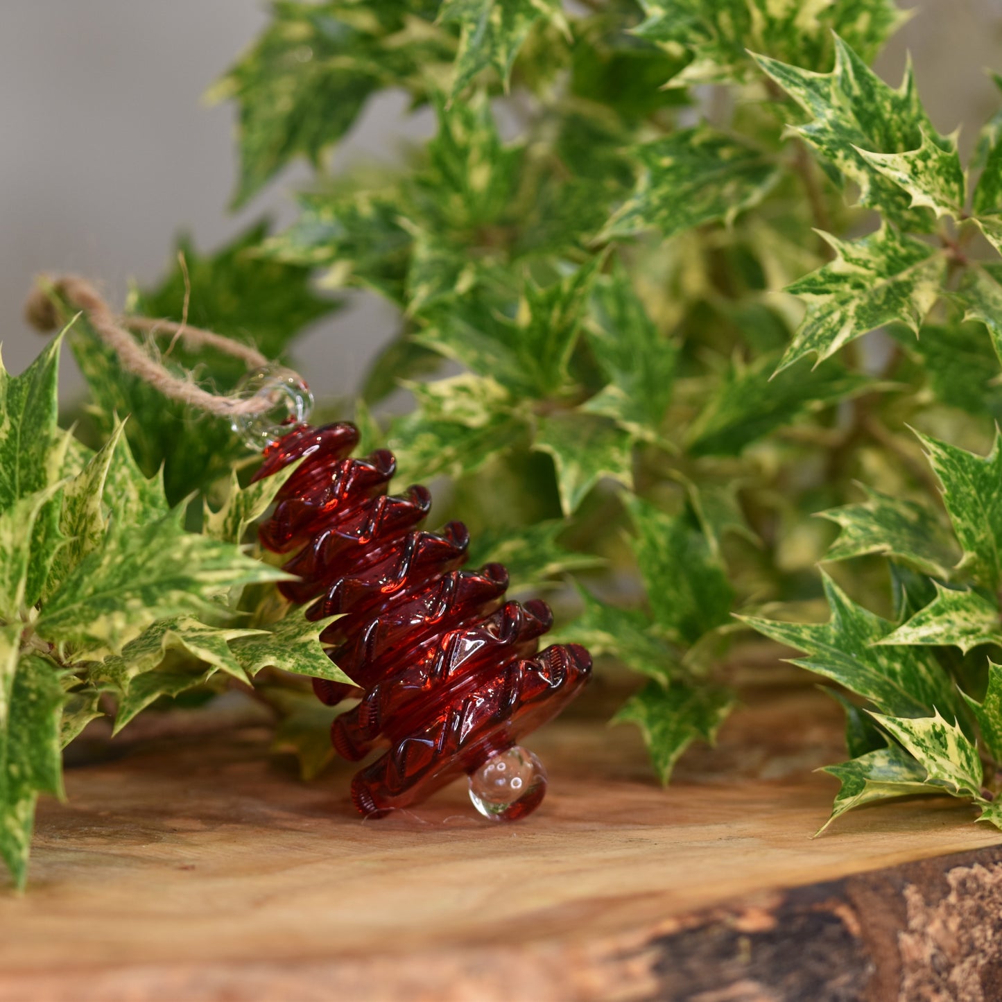 Tree - Egyptian Glass Decoration - Red