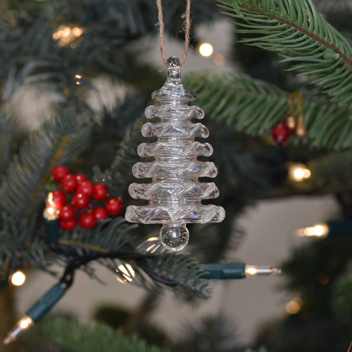 Tree - Egyptian Glass Decoration - Clear Iridescent