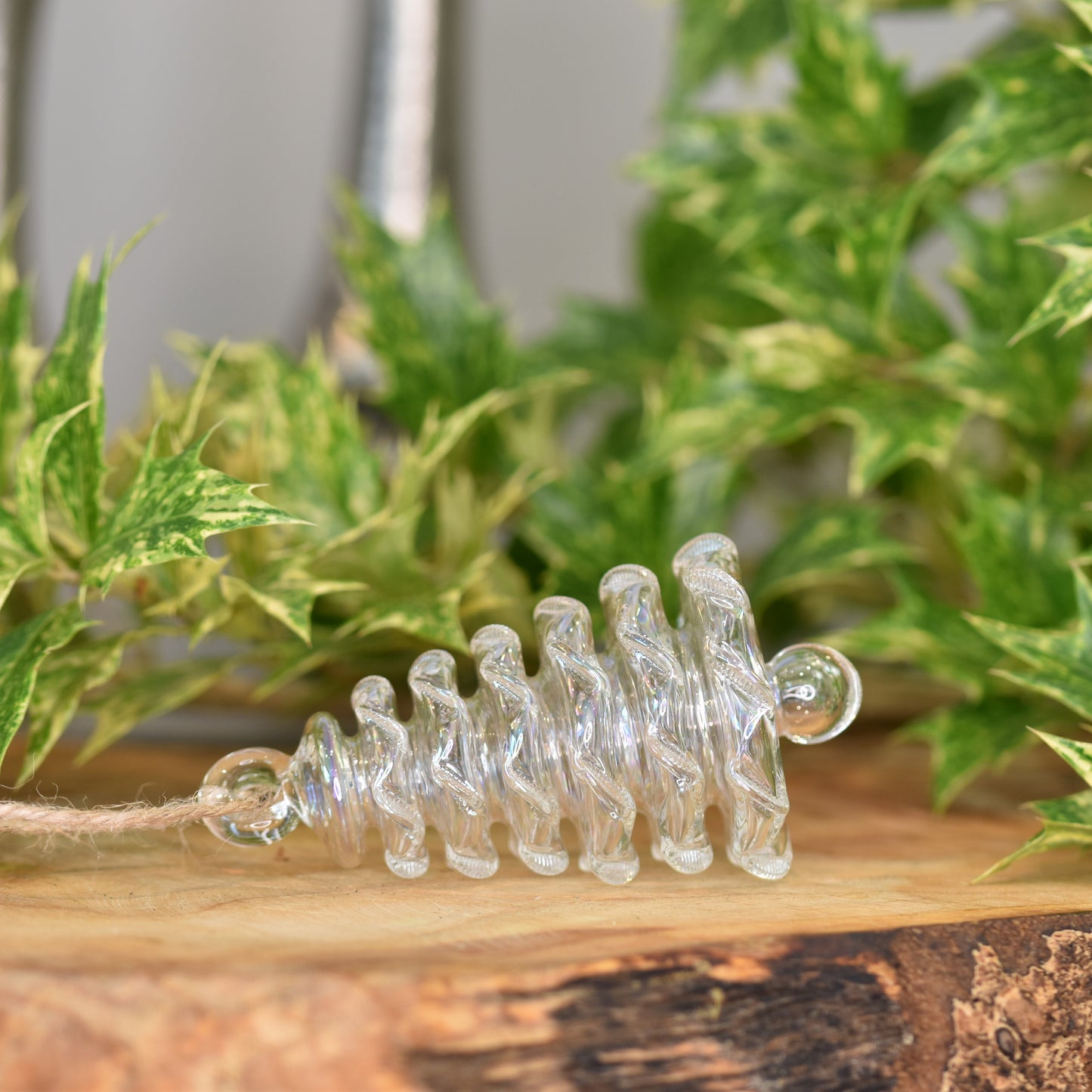 Tree - Egyptian Glass Decoration - Clear Iridescent