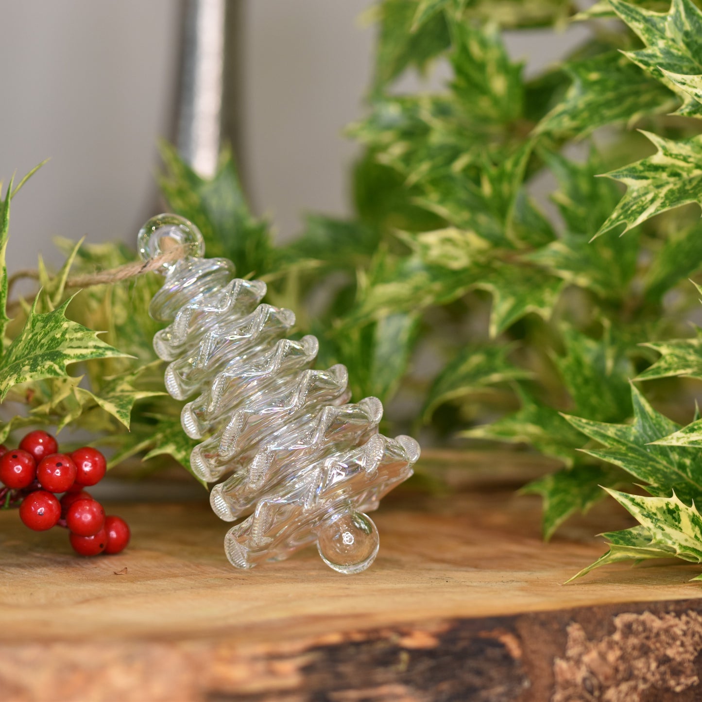 Tree - Egyptian Glass Decoration - Clear Iridescent