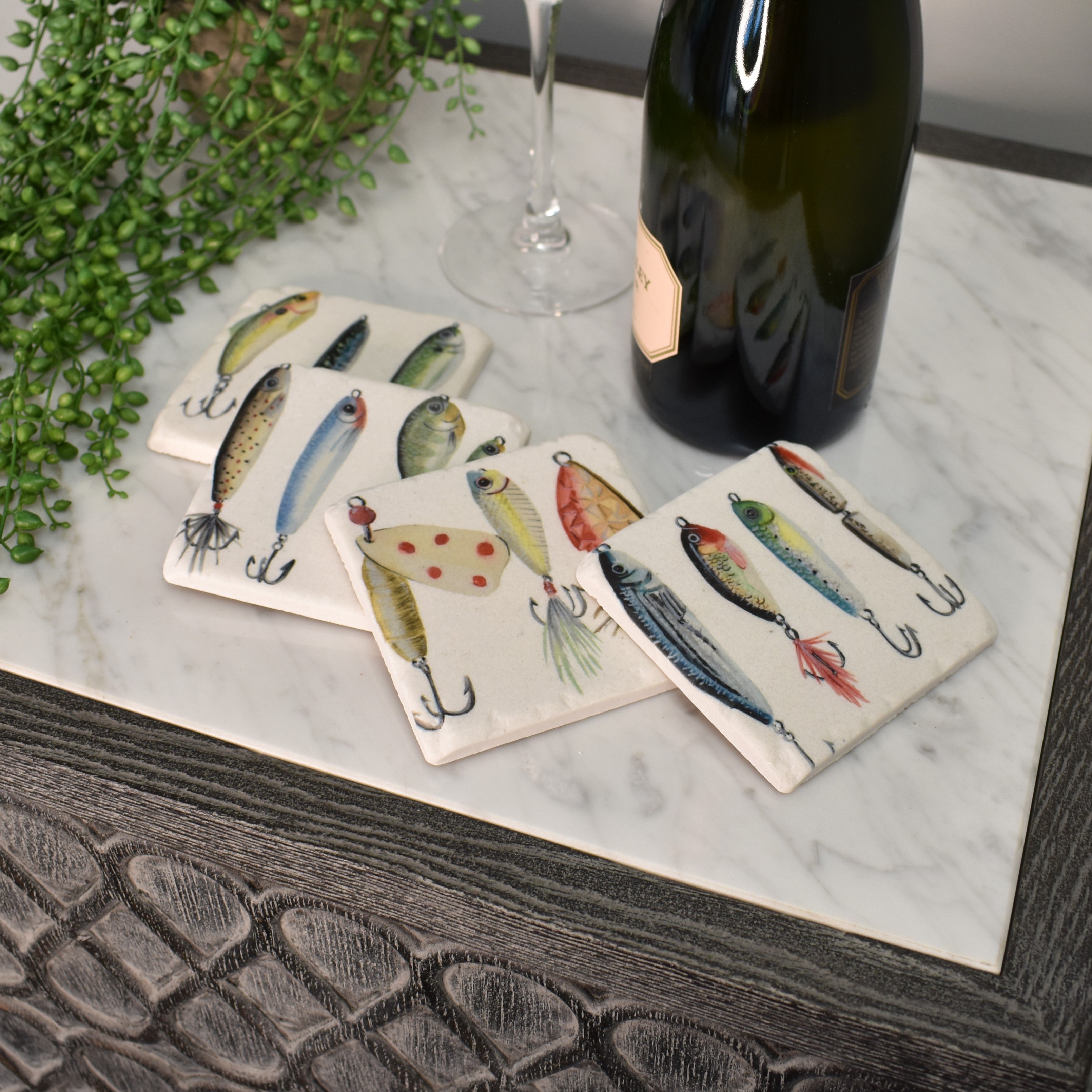 Fishing Coasters - Set of Four – Rural Urban