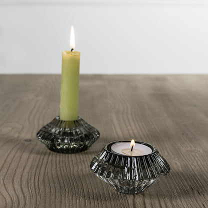 Dual Diamond Candle Holders - Assorted Colours