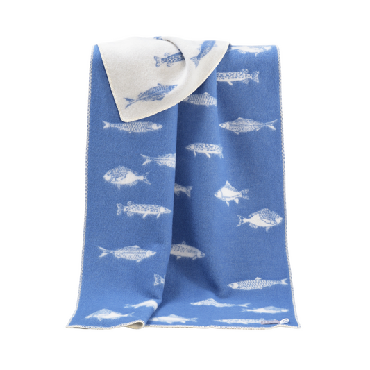 Fish Blanket - Sky Blue