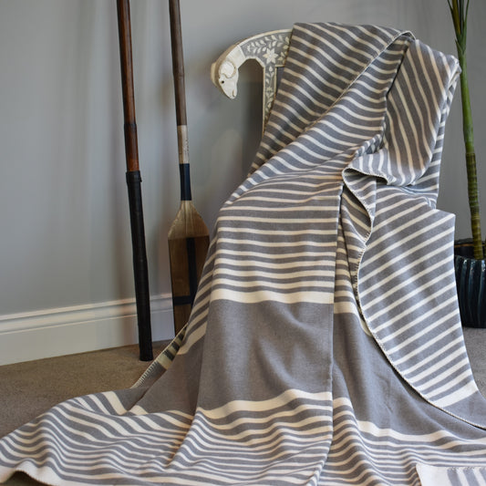 Grey Stripe Throw